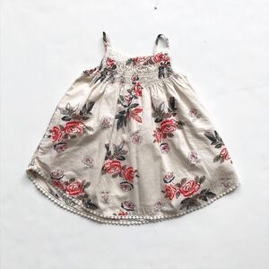 Old Navy big floral print tank dress EUC 18-24m